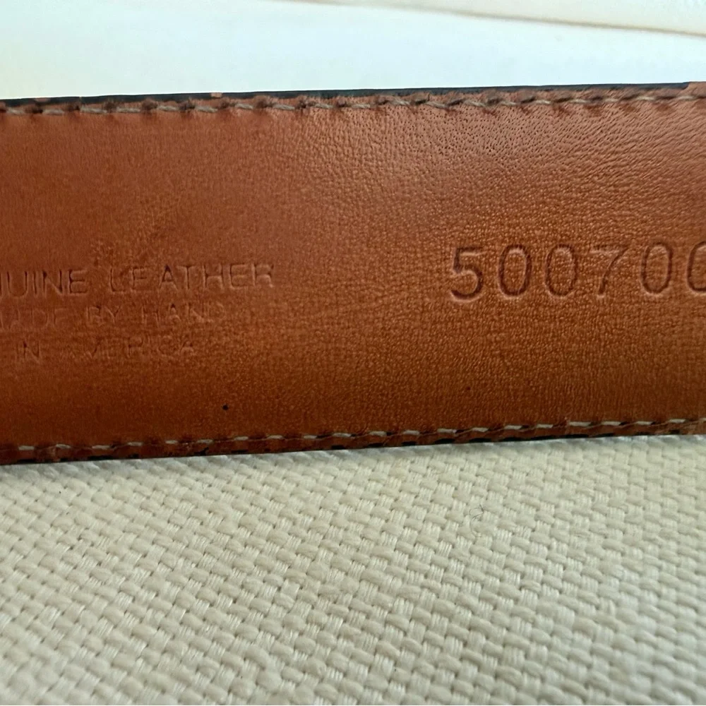 Martin Dingman Brown Leather Men’s Belt Size 32